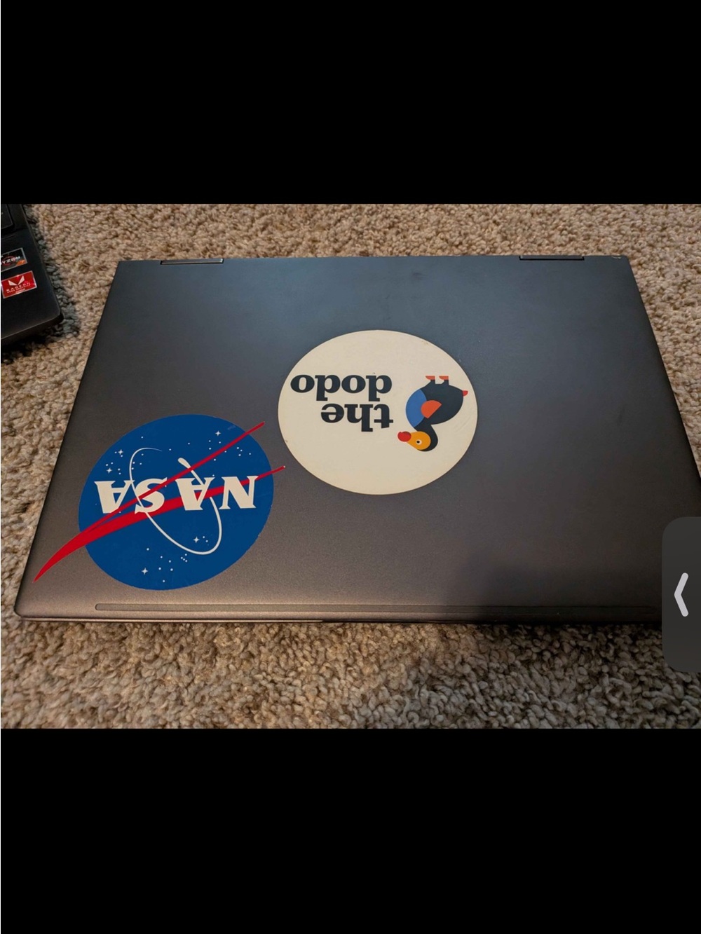 HP envy 14’ Laptop in Dark Gray with NASA Sticker